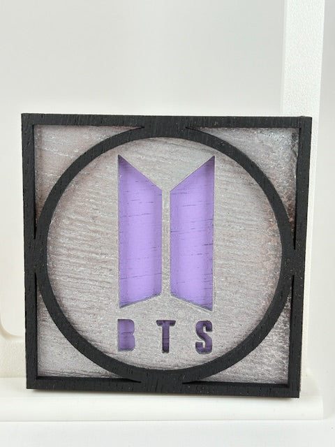 3 in K-Pop wooden layerd art