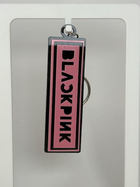 Black Pink Logo Two-Layer Acrylic Keychain